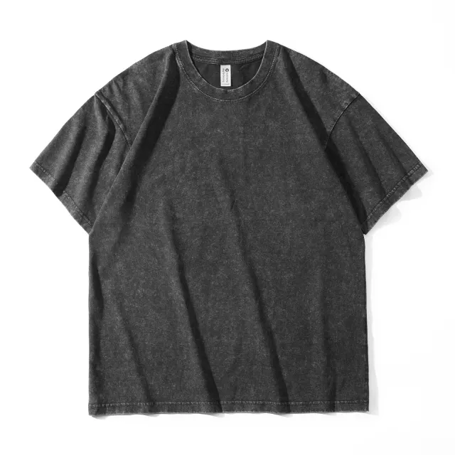 Japanese style Retro Washed Old Snowflake Cotton Short Sleeve Women Black - Shop at LoveMi