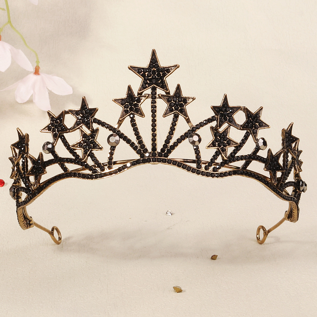 Dark High-end Alloy Rhinestone Crownstylish Headpiece — foto 24