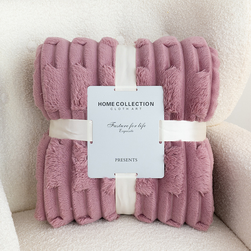 Bamboo Knot Velvet Blanket Office Afternoon Napping Cover Purple - Shop at LoveMi