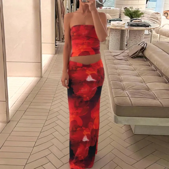 Tube Top And Figure hugging Skirt Set Color M - Shop at LoveMi