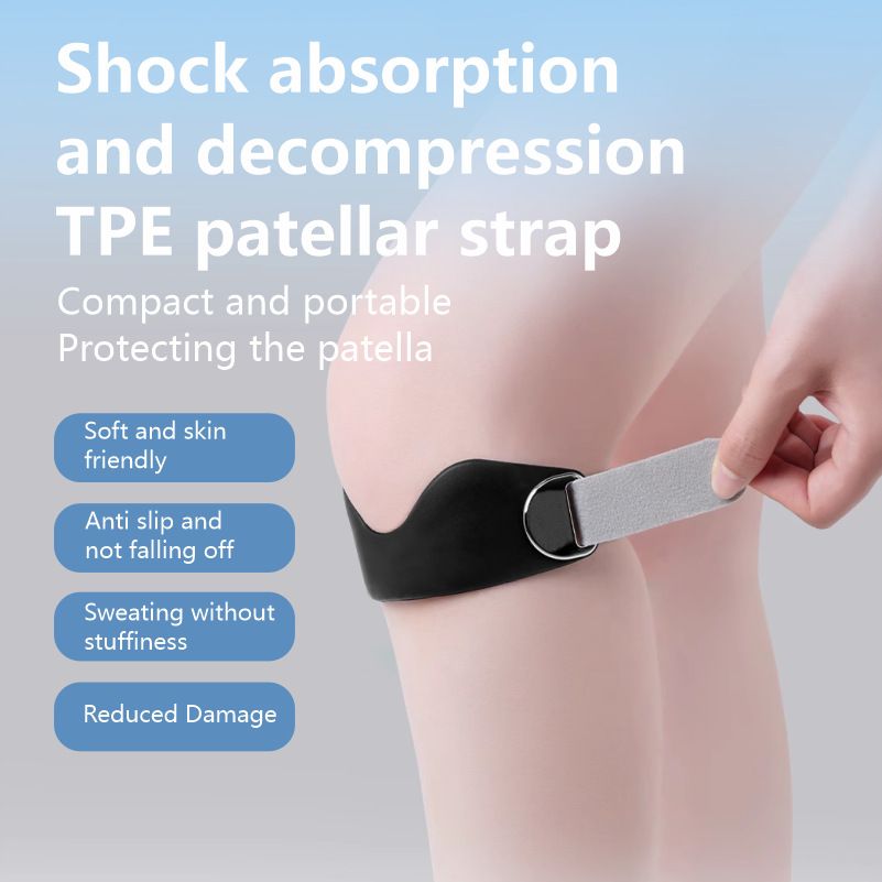 Knee Brace With Patella Strap Professional-grade Breathable Non-slip Adjustable Silicone Shock-absorbing Knee Support For Running And Cycling