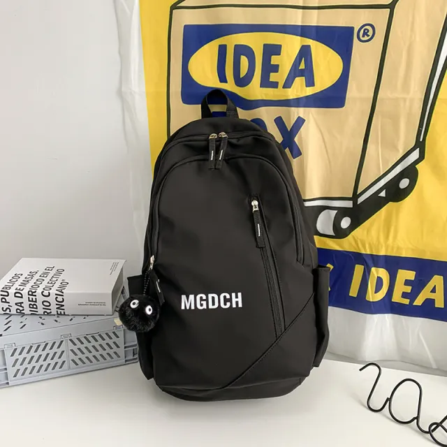 Casual Backpack Good looking Schoolbag College Women's Simple All match College Style Black - Shop at LoveMi