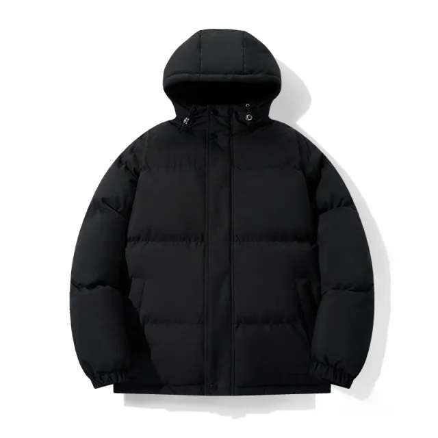 Cotton Loose Thickening Keep Warm Casual Hooded Coat Keep Warm Fall Winter Casual Clothes Black - Shop at LoveMi