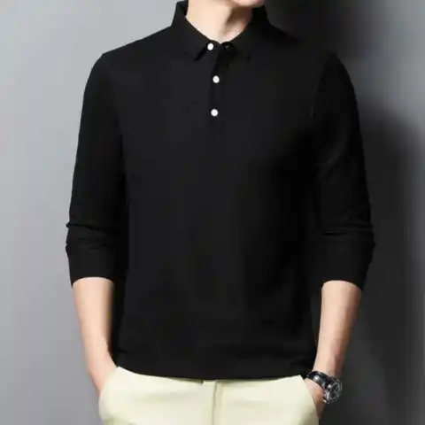 Casual and Comfortable Fashion Classic Solid Color Long Sleeve