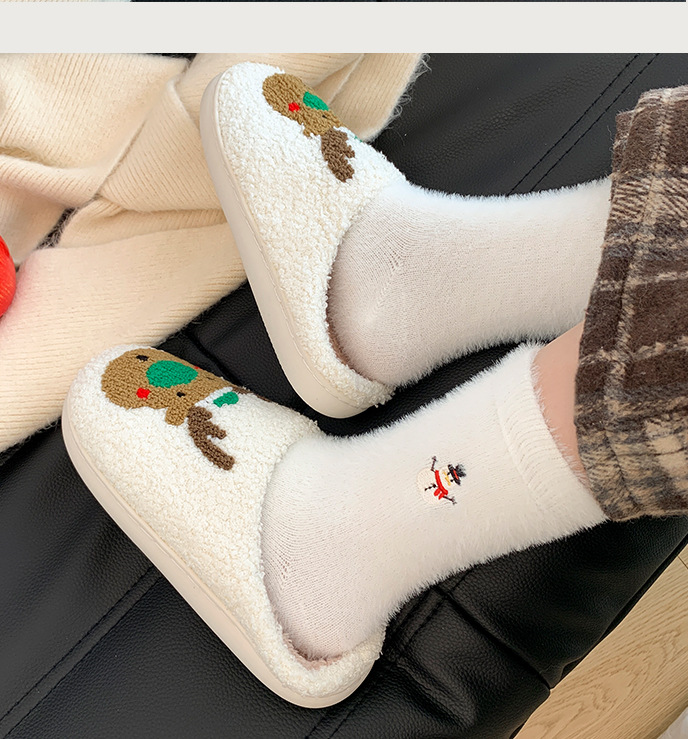 Women's Autumn And Winter Style White Mink Fur Christmas Stockings