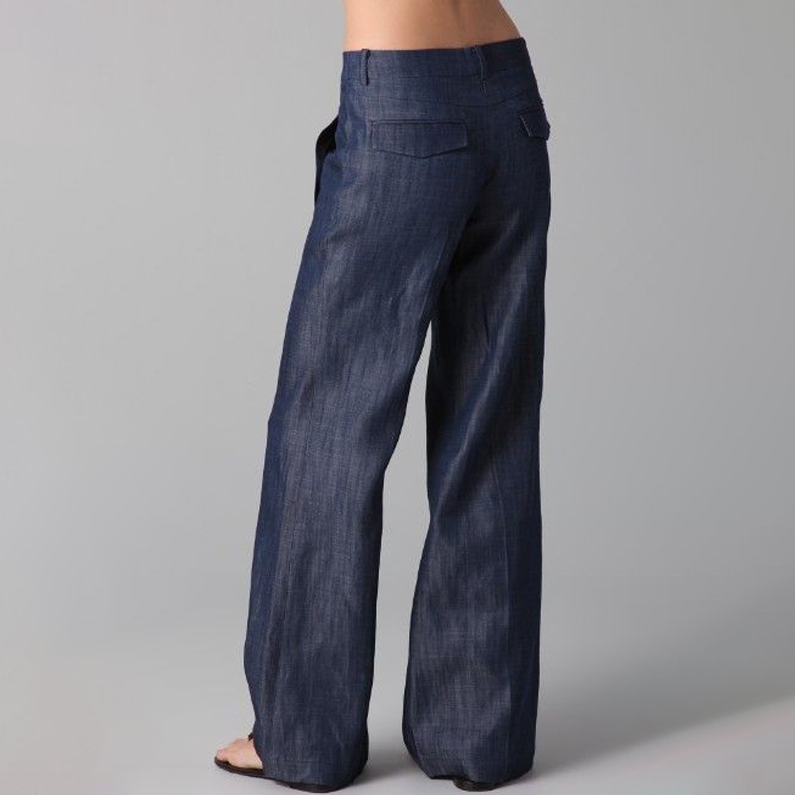 Womens Retro Striped Cotton-Linen Casual Pants