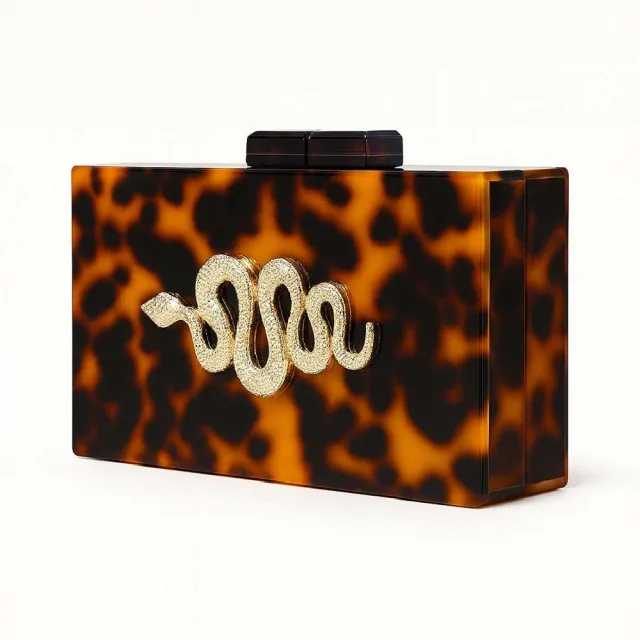 Leopard Print Acrylic Clutch Leopard - Shop at LoveMi