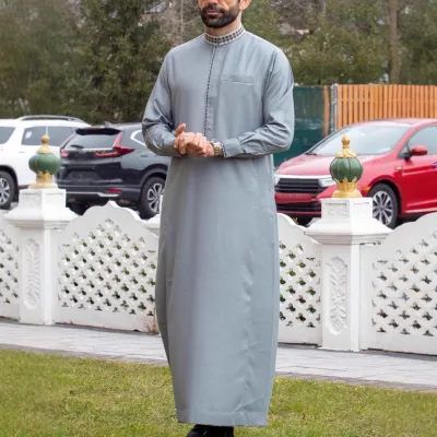 Muslim Men's Clothing Loose Lapel Fashion Robe