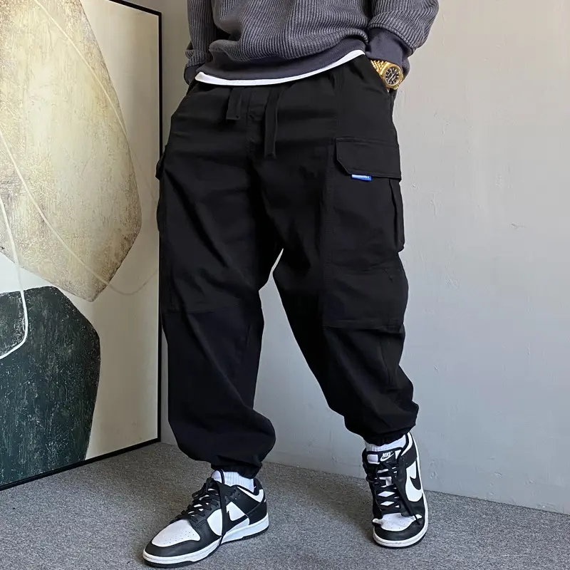Casual Cargo Pants With Large Pockets Mens
