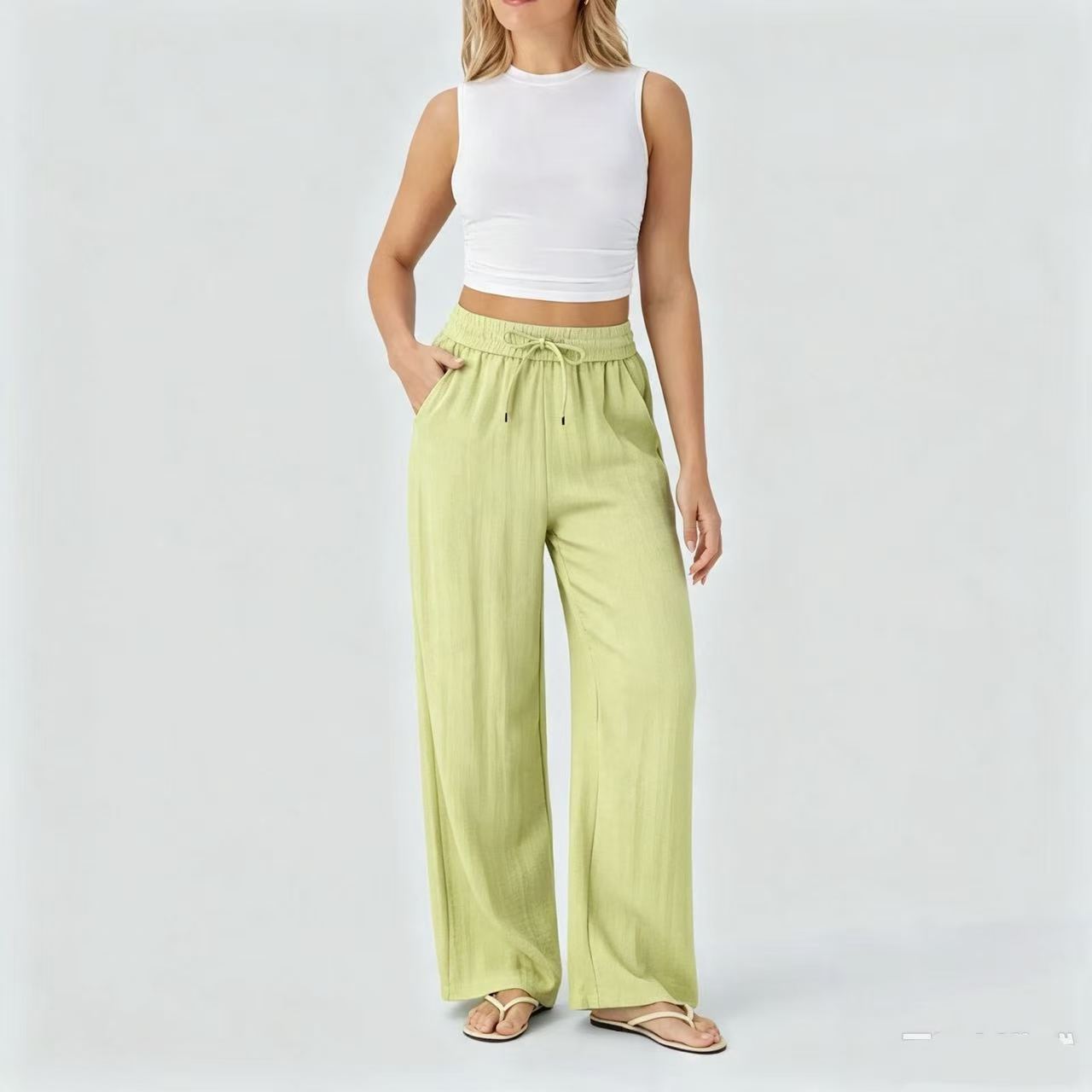 Casual Sports Wide-leg Pants Flowing Wide-leg Beach Pants