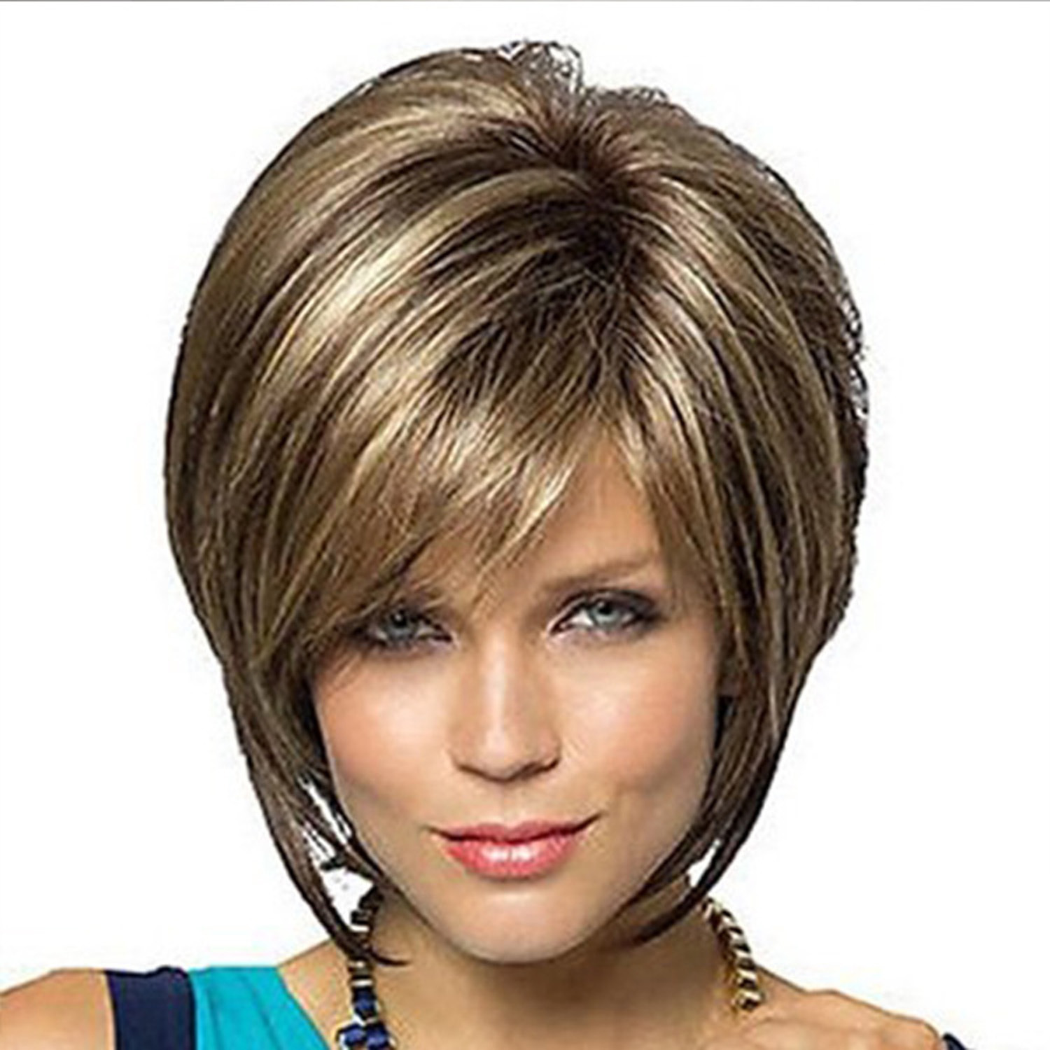 Women's Fashion Realistic High temperature Fiber Micro volume Short Hair Wig Wig021 Mixed Color - Shop at LoveMi