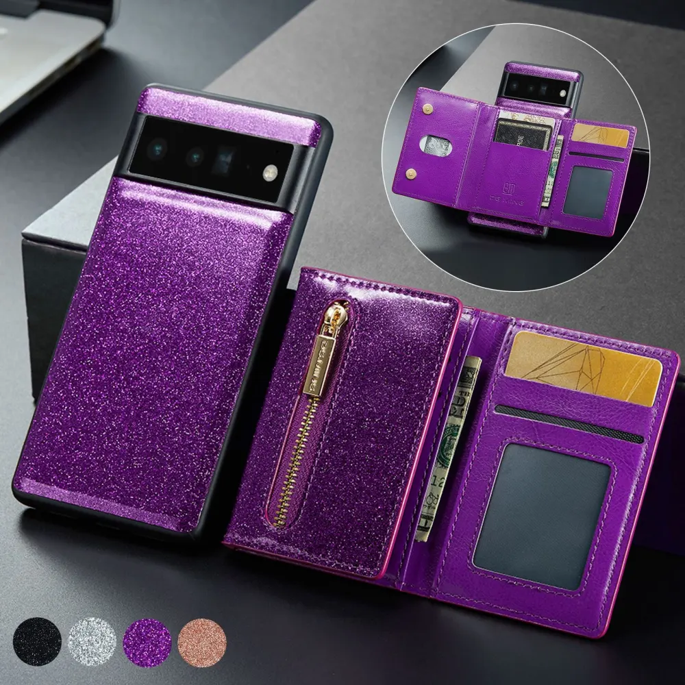 Magnetic Card Holder Protective Case Phone Leather