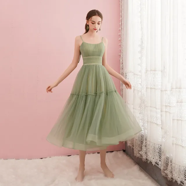 Super Fairy Mori Style Mid length Small Dress Green Full Zip - Shop at LoveMi