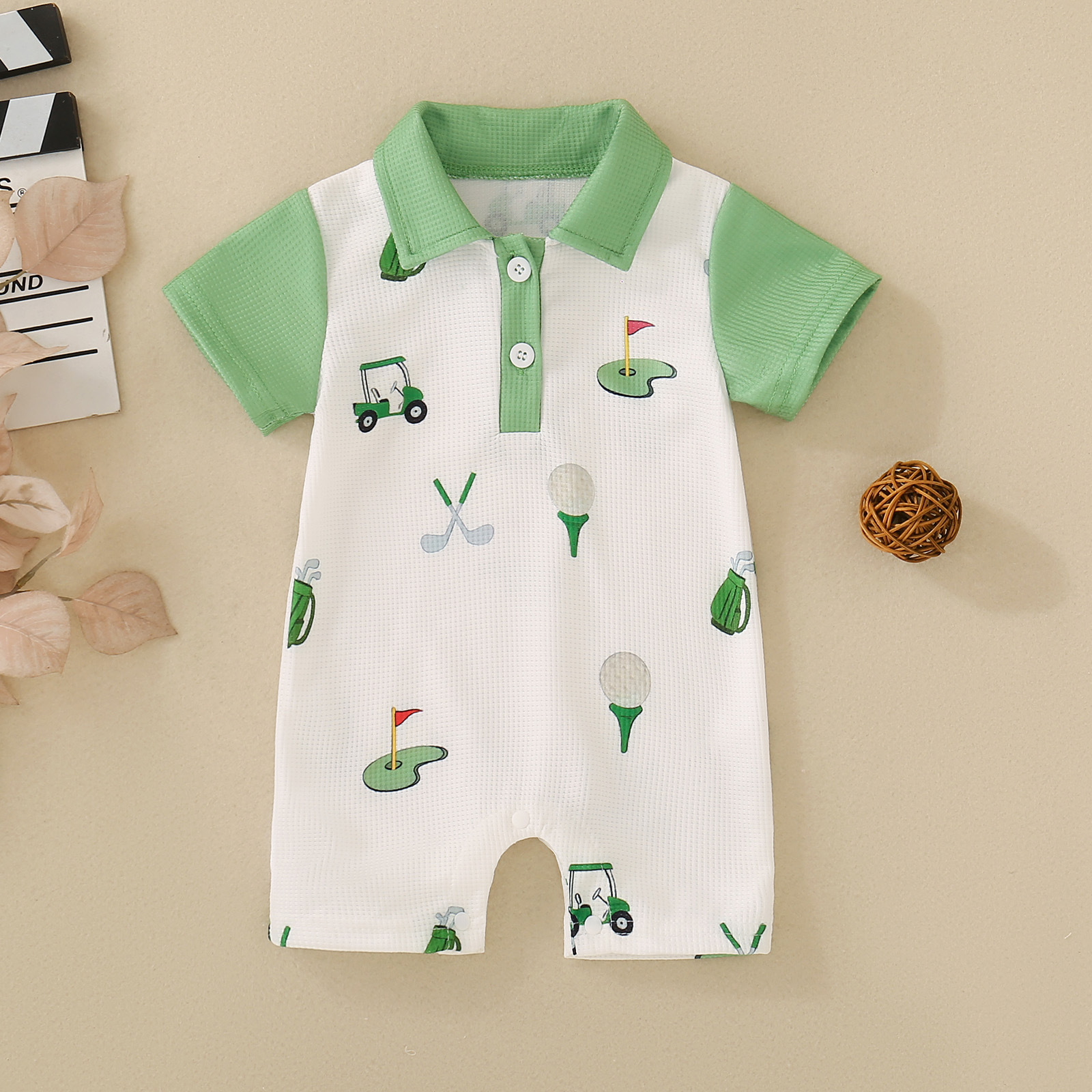 Golf-patterned Onesie Romper For Children — foto 5