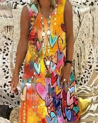 Women's Fashion Digital Printing Dress