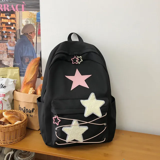 Sweet Girl Backpack XINGX Strap College Style Large Capacity Leisure Black - Shop at LoveMi