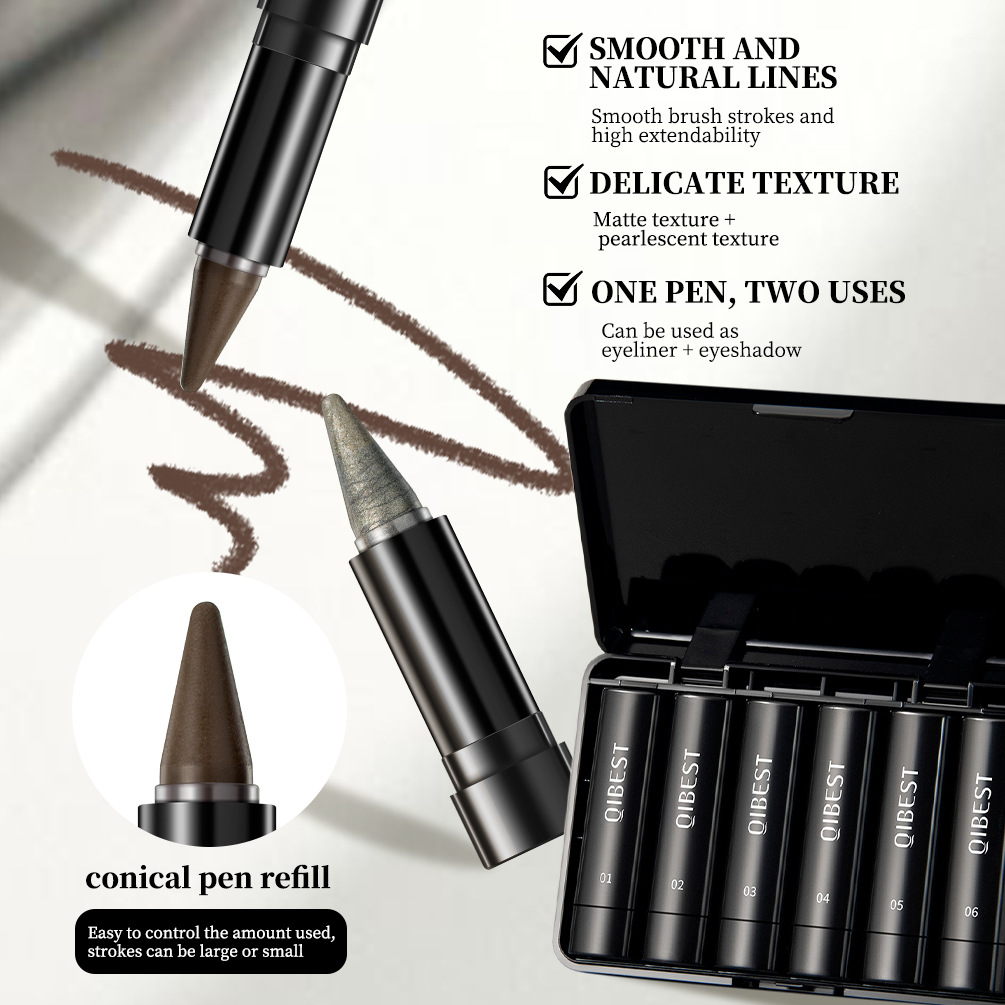Eye Makeup Waterproof And Durable Creamy Matte Shimmer Quick-drying Eyeliner