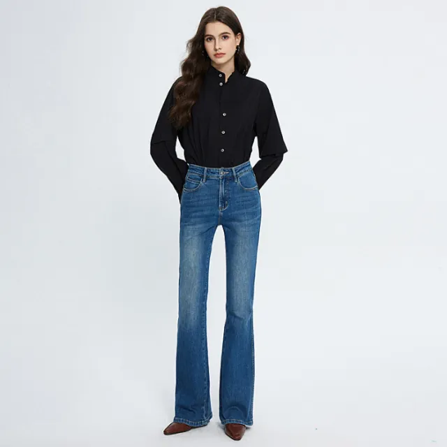 Fashionable Stretch Skinny Jeans For Women High Fixed Blue - Shop at LoveMi
