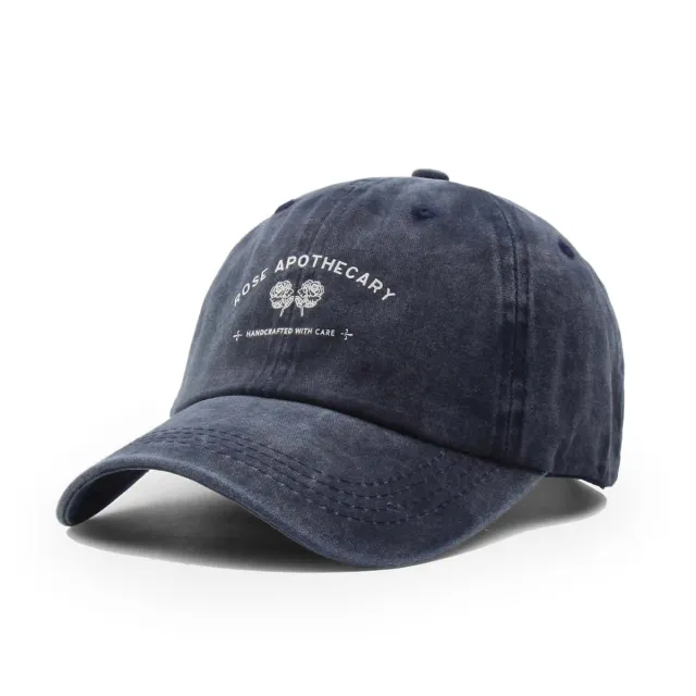Korean Style Fashion Sun proof Women's Hip hop Fashion Personalized All match Washed Baseball Cap Navy Blue - Shop at LoveMi