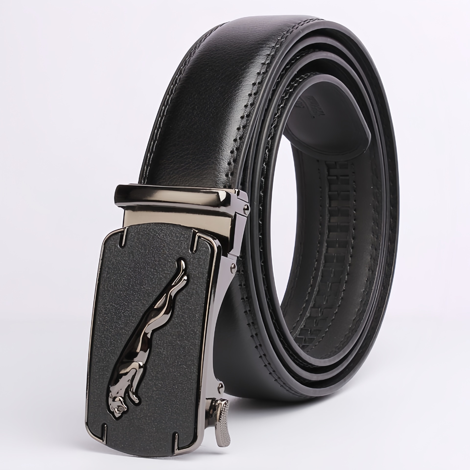 Mens Genuine Leather Belt With Automatic Buckle