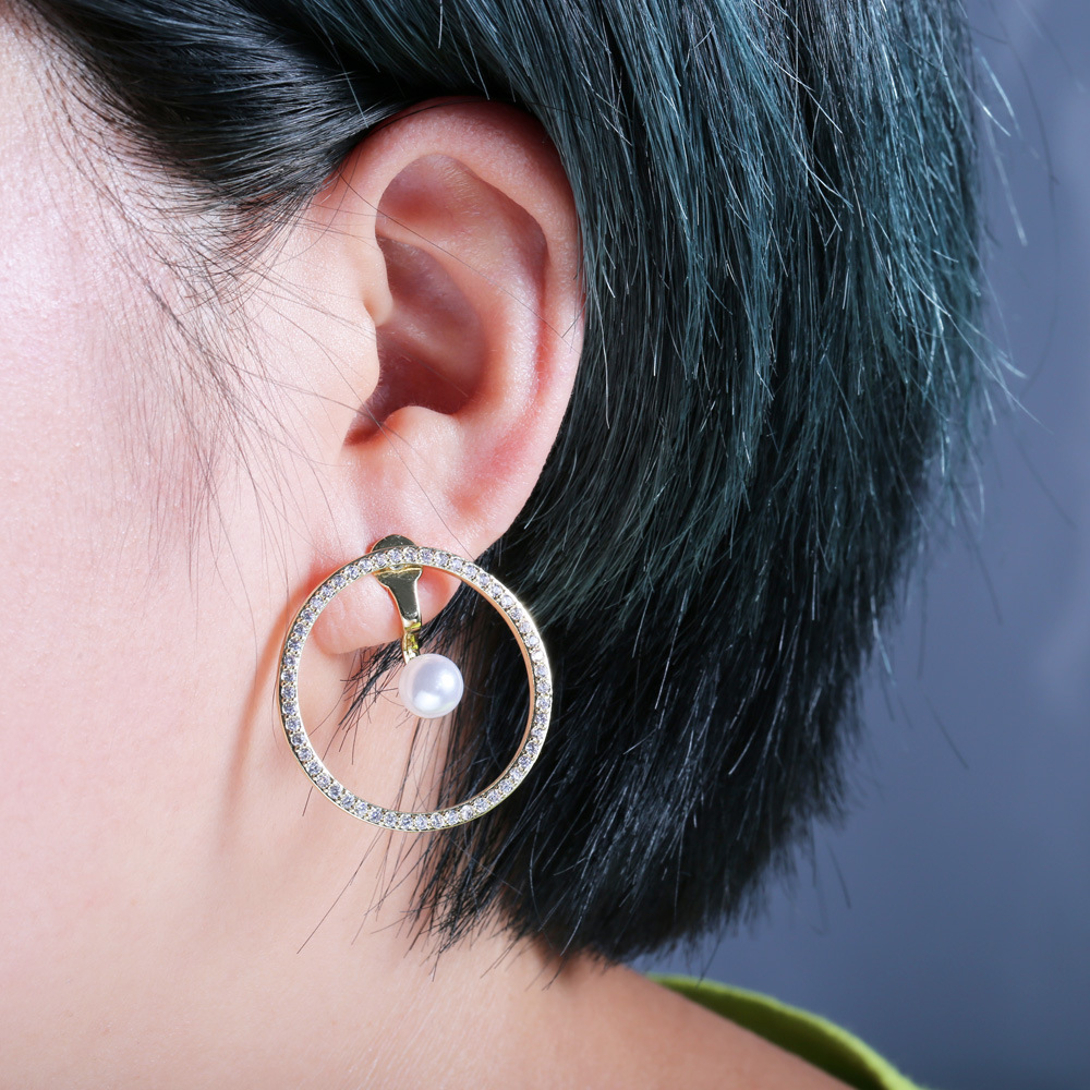 Trendy Earrings Creative Geometric Ring