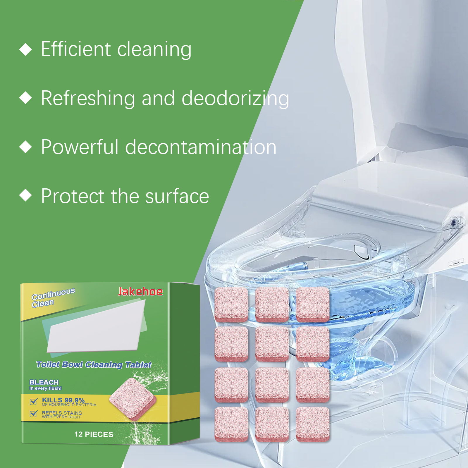 Title 6, Toilet Cleaning Effervescent Tablets Deodorant