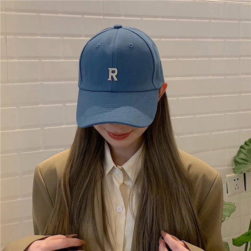 Beige Peaked Cap Women's Spring And Summer Thin Korean Style - Denim Blue