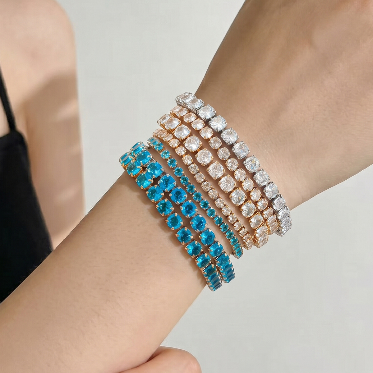 Womens Zircon Tennis Bracelet Jewelry