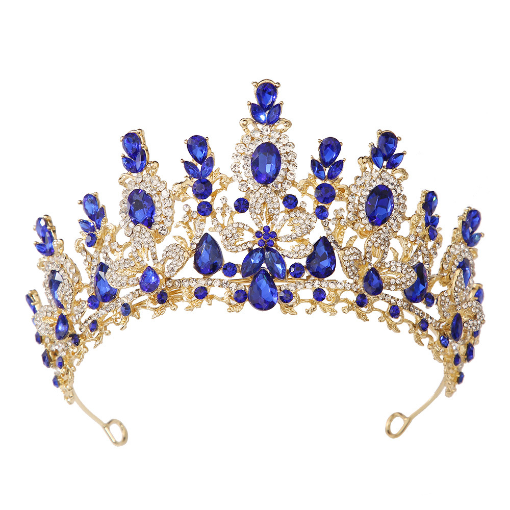 Bridal Crown Headdress Cross Wedding Dress Accessories Luxury Crystal 5