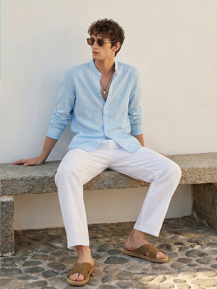 Long Sleeve Linen Shirt, picture 4 of 10