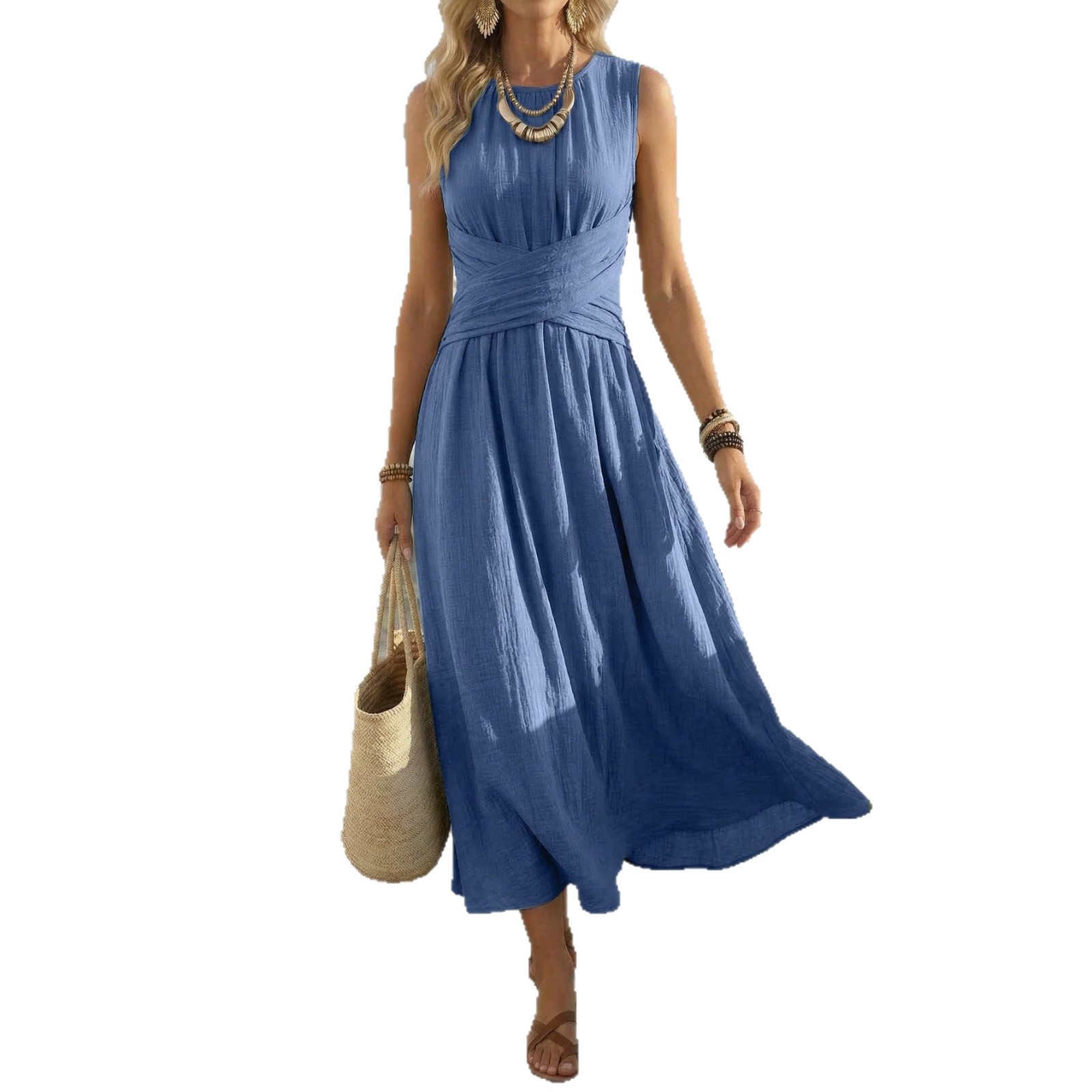 Summer Sleeveless Maxi Dress European And American Style — foto 5