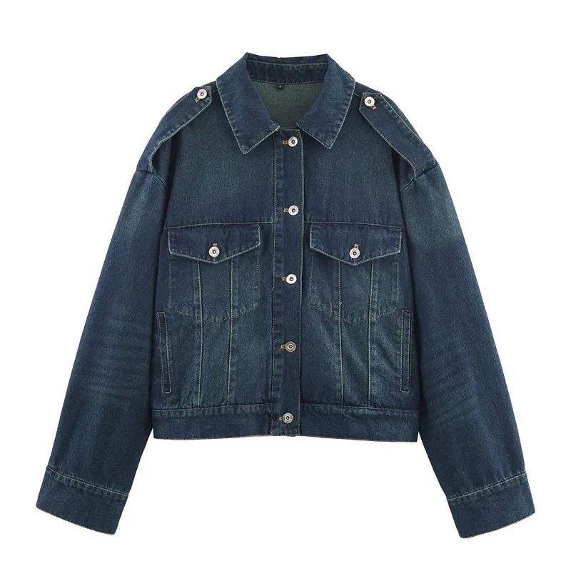 Short Slimming Denim Jacket Casual Jeans - Blue