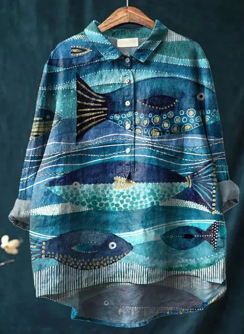 European And American Long Sleeve Shirt 5 Button Cardigan Hawaiian Style Shirt Jm339 3Xl - Shop at LoveMi