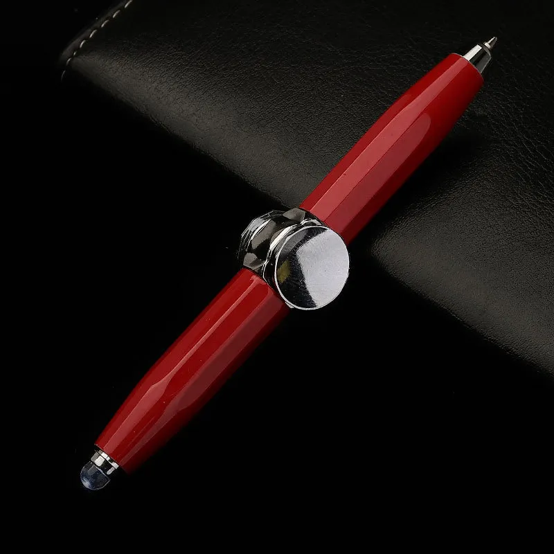 Creative Multi-Function LED Pen Spinning Decompression Gyro Metal Ballpoint Pen Fashion Office School Supplies Writing Pens – image 4