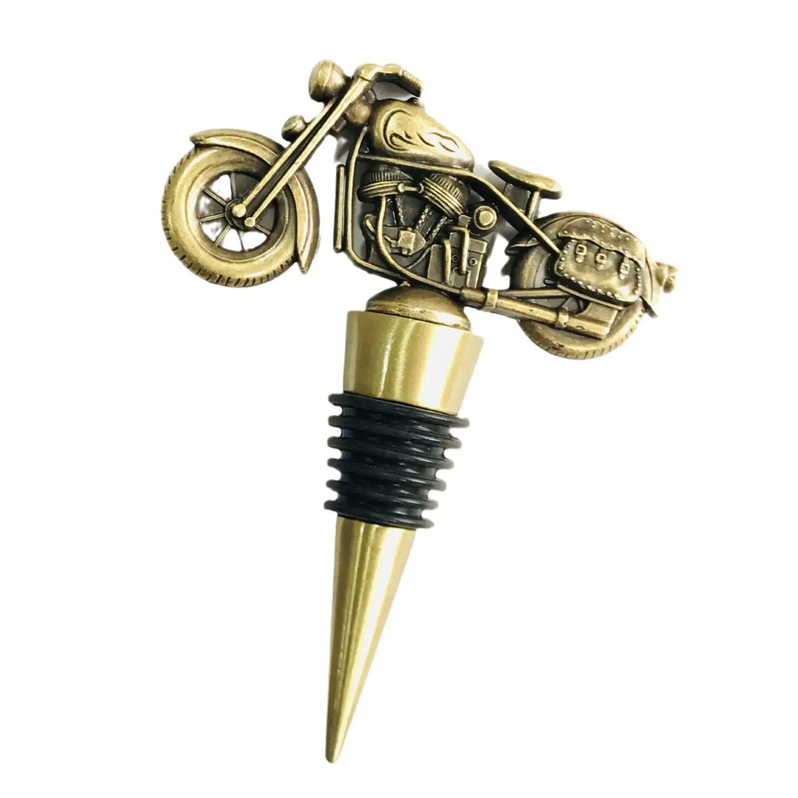 Zinc Alloy Plating Retro Bronze Riding Motorcycle Wine Stopper