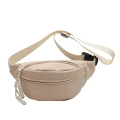 Japanese Ins Trendy Sporty Simplicity Crossbody Bag - White - View 1