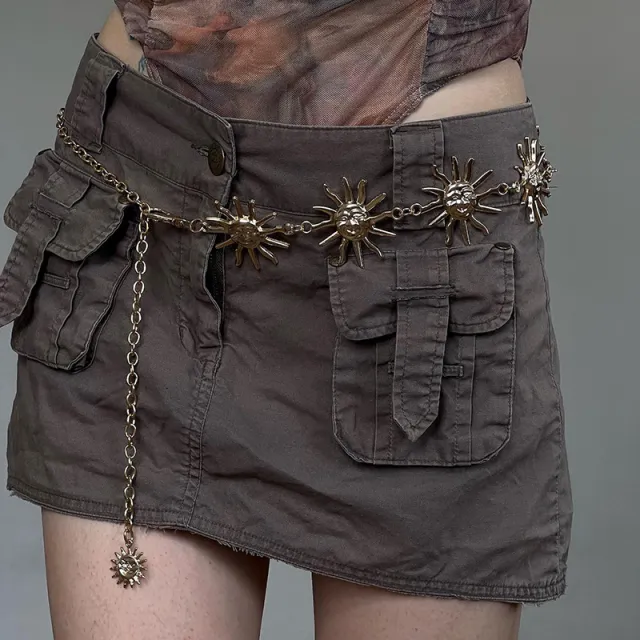 Metal Sun Stitching Waist Chain All match Average Size Gold - Shop at LoveMi