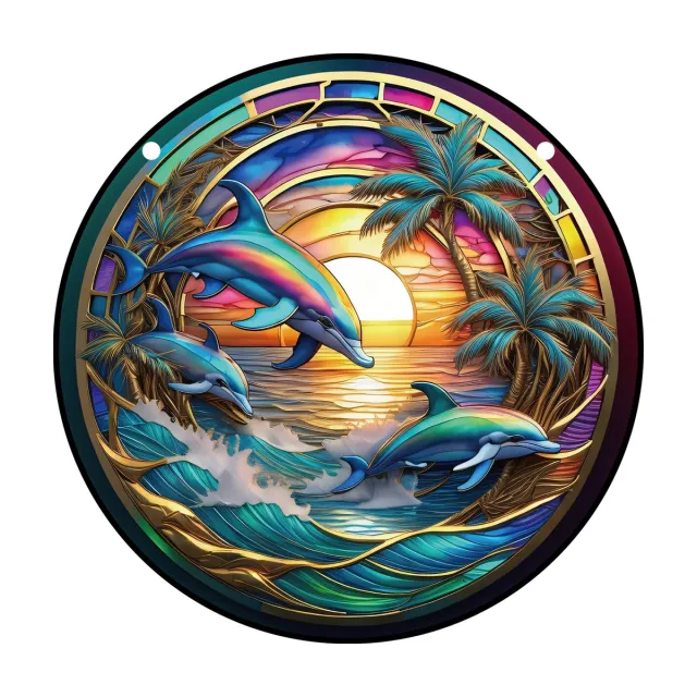 3D Dolphin Dyed Window Hanger - Shop at LoveMi