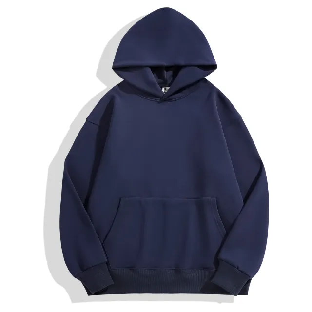 Women's Tight Polar Fleece Drop shoulder Hoodie Navy Blue - Shop at LoveMi