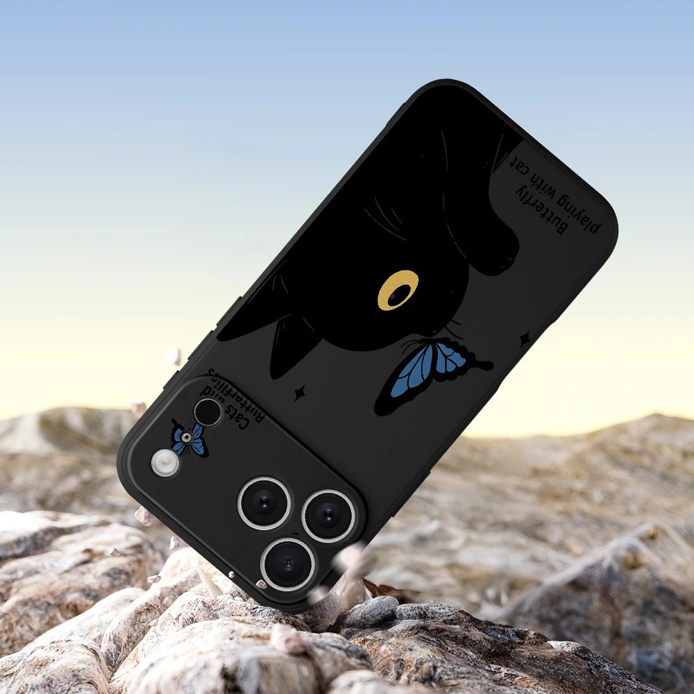 All-inclusive Silicone Butterfly And Cat Phone Case 7
