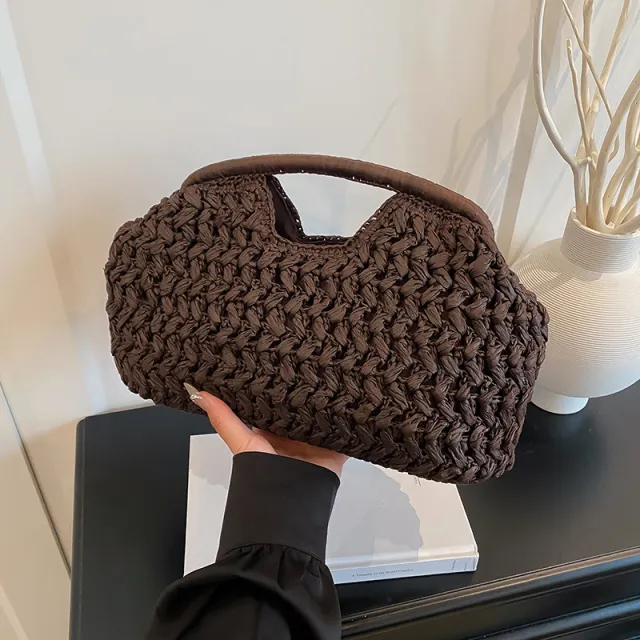 Women's Fashion Personality Trendy Clutch Shell Bag Brown - Shop at LoveMi