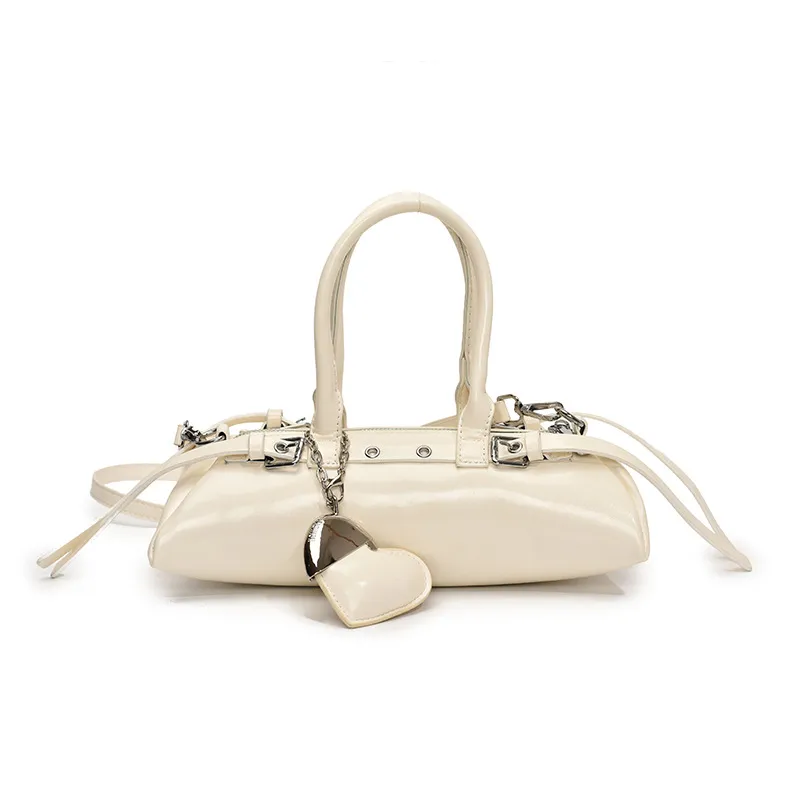 Niche Bowling Bag Design Commuter Fashionable Shoulder Bag - Beige