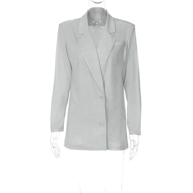 Spaghetti Straps Midriff baring Vest Three piece Slim fit Trousers Silver Coat - Shop at LoveMi
