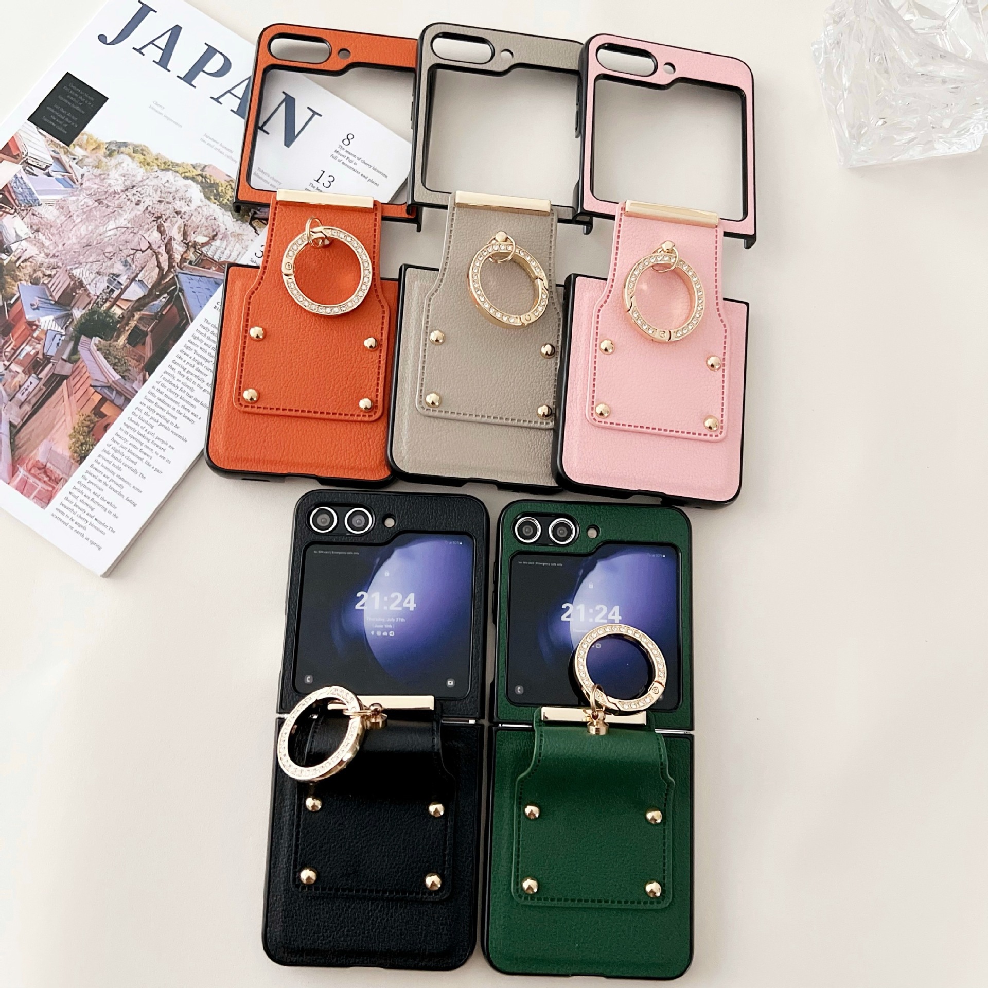 Leather Pattern Foldable Screen Drop-resistant Protective Cover