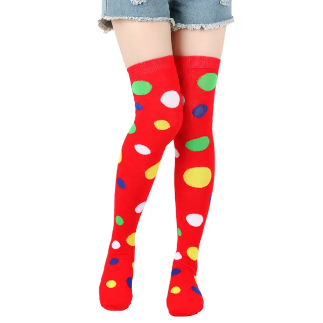 Clown Stockings Dot Halloween Costume Red - Shop at LoveMi