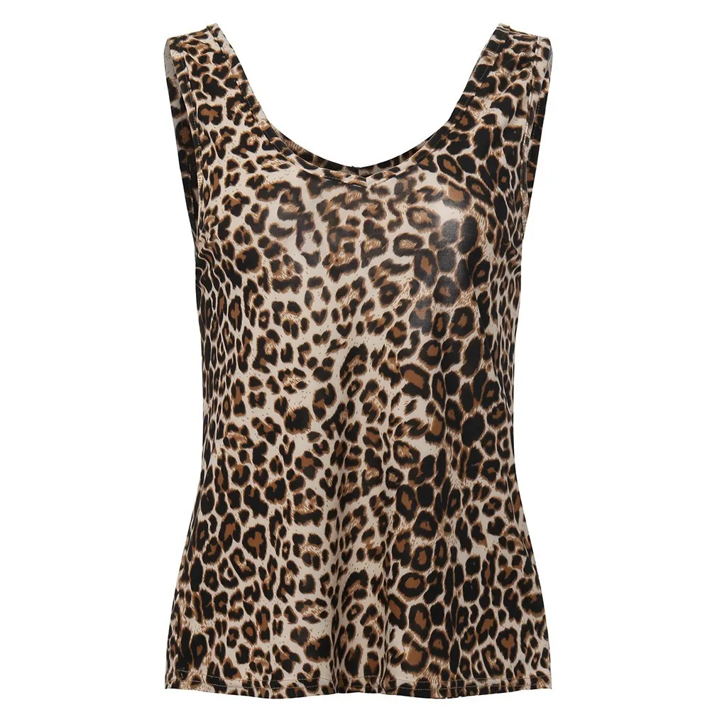Loose Printed Camisole Large Size Women's Clothing - Leopard Print