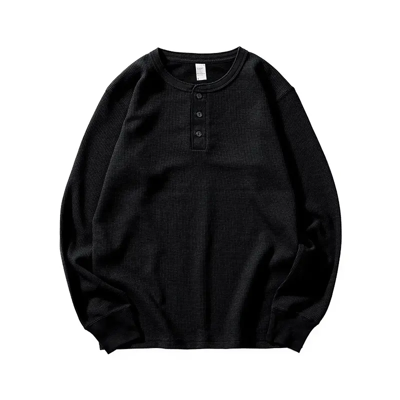 Mens Loose-fit Casual Comfortable Versatile Long-sleeve Crew