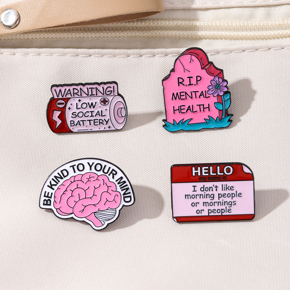 Alloy Oil-Dripping Personalized Badge Brooch