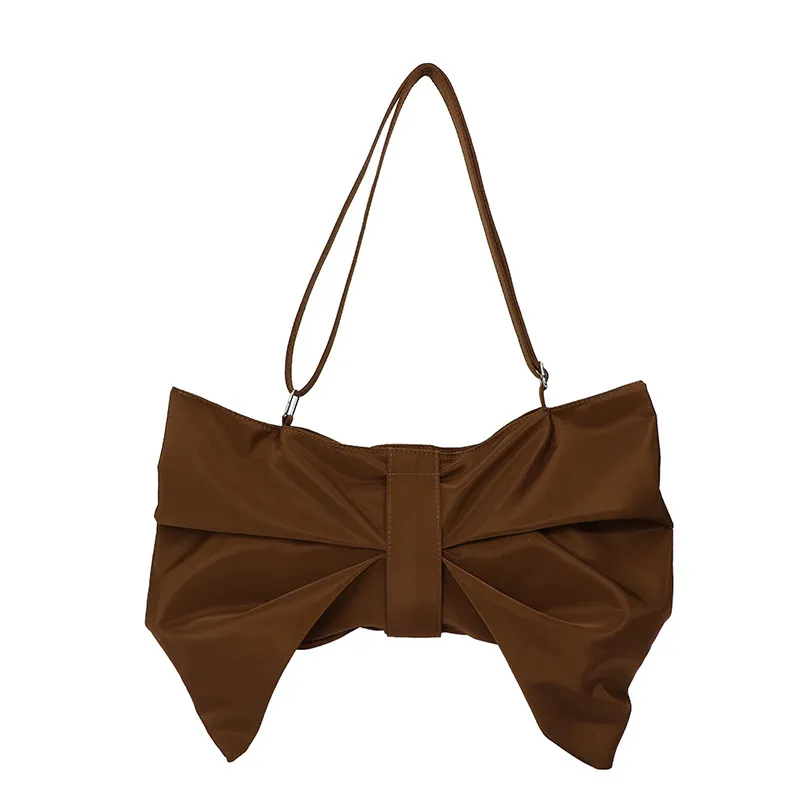 Korean-style Chic Bow Tote Bag With A Large Capacity - Khaki