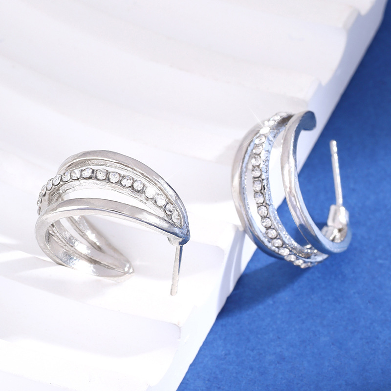 Simple Design Three-layer Stud Earrings For Women